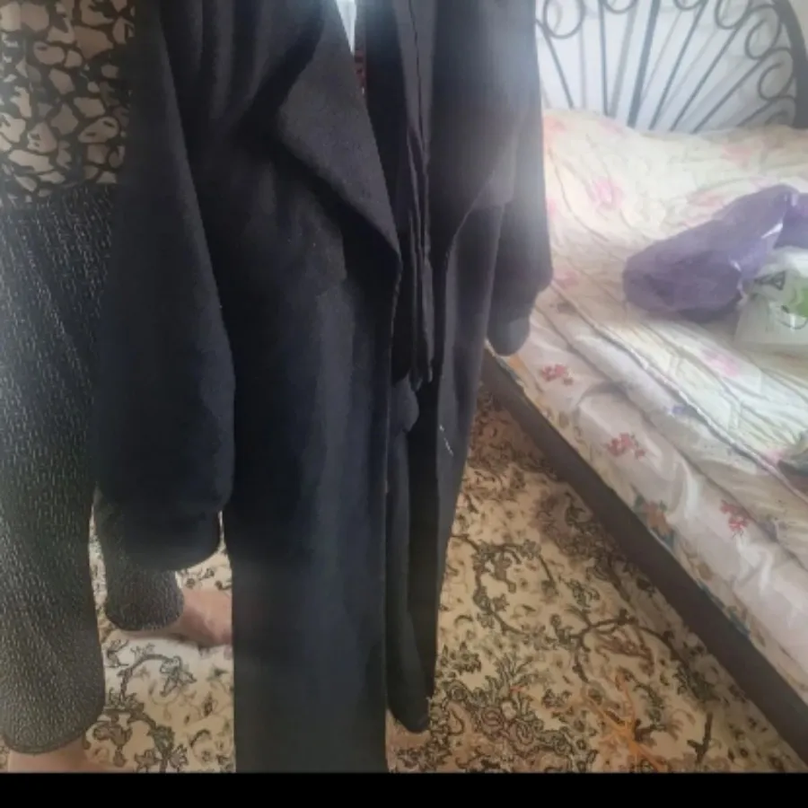 پالتو مشکی بلند سایز 38