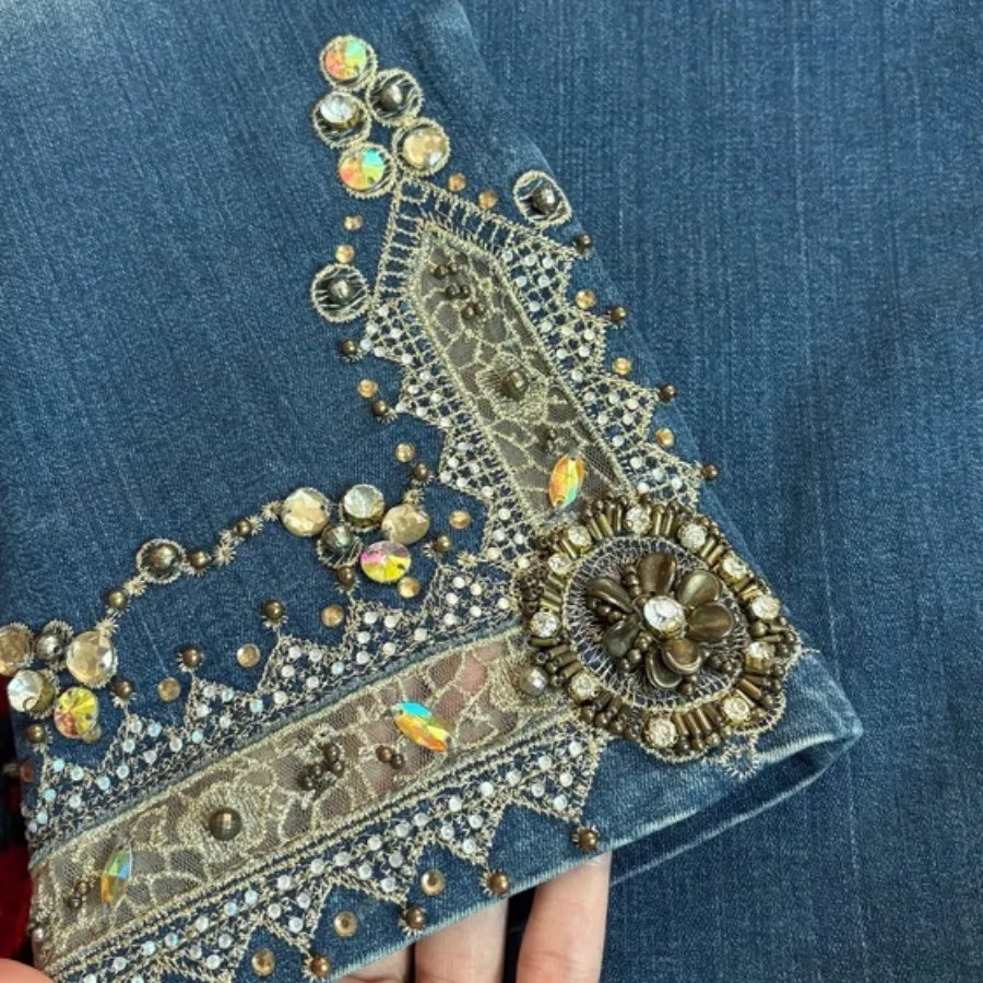 لباس جین مجلسی جواهر دوزی