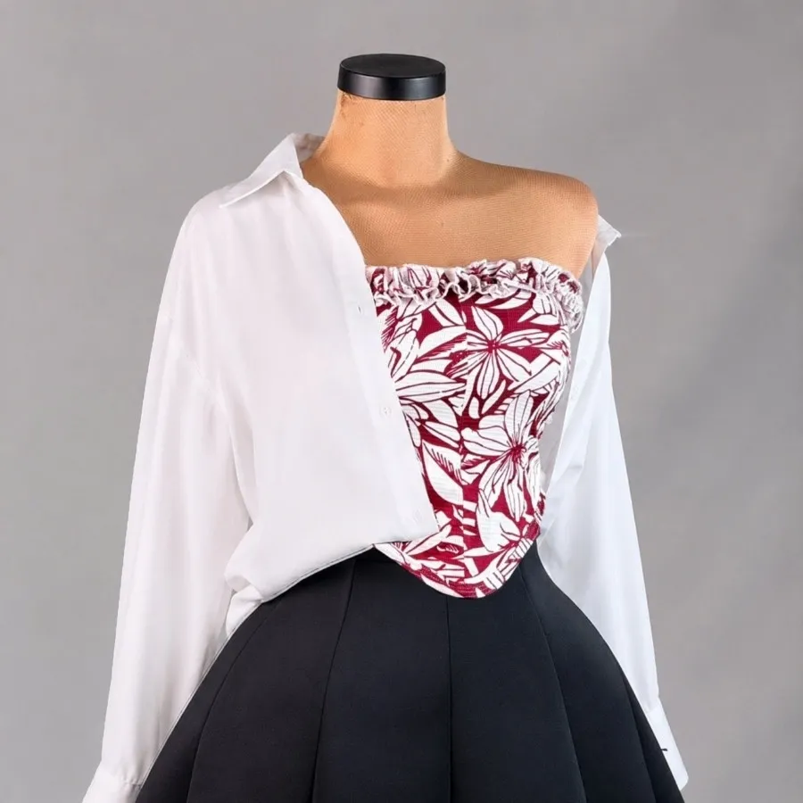 کراپ تاپ دکلته فری سایز
