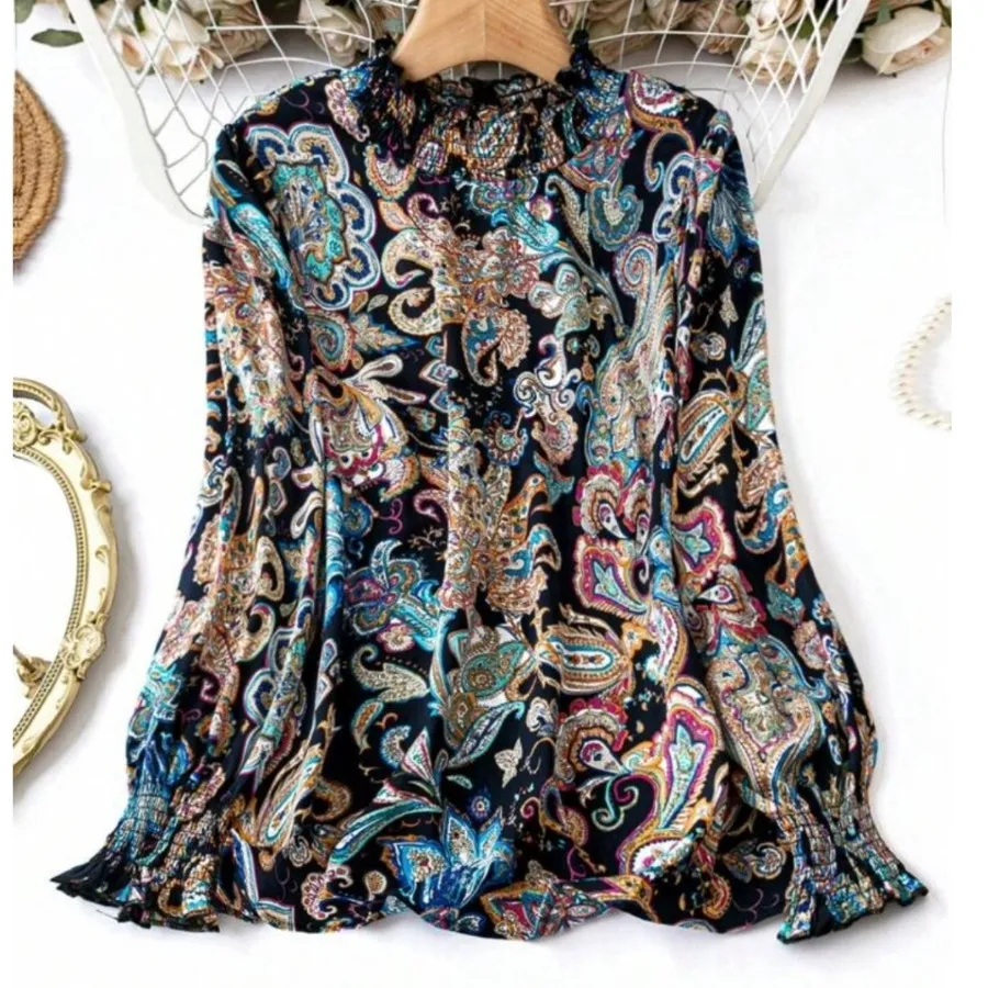 بلوز ساتن ابریشم shein