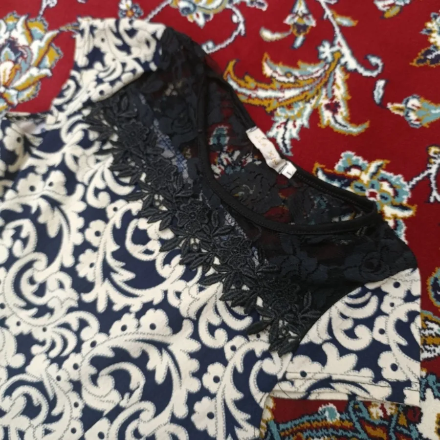 سارافون کمربند دار گیپور