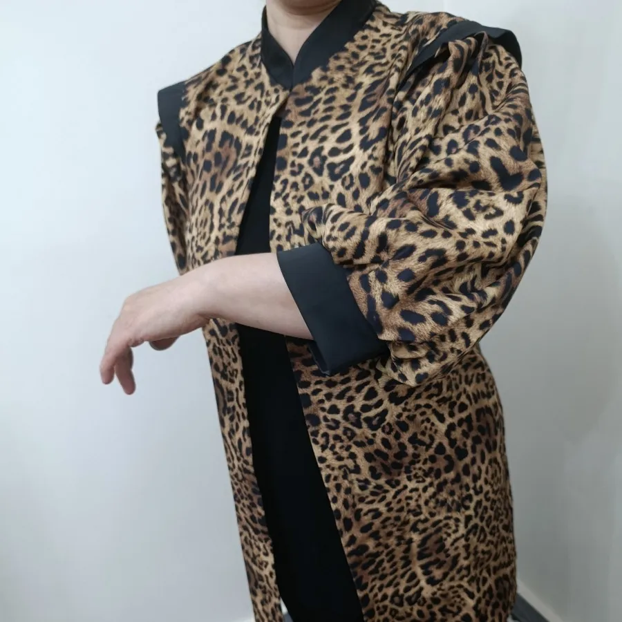 مانتو پلنگی آستین پفی