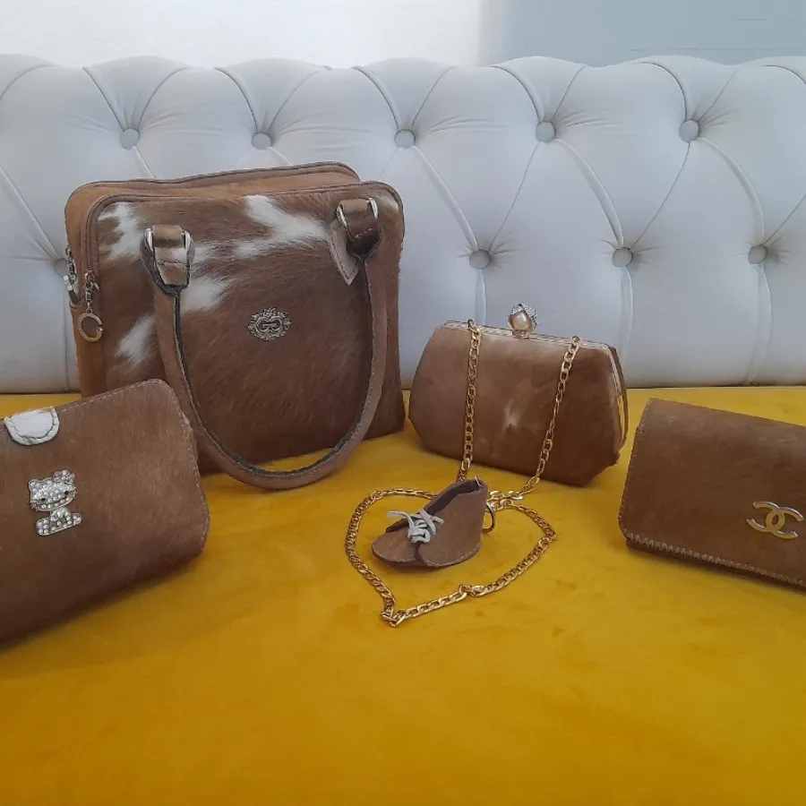 ست کیف چرم طبیعی دستدوز