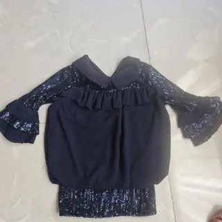 شومیز مجلسی سورمه ای