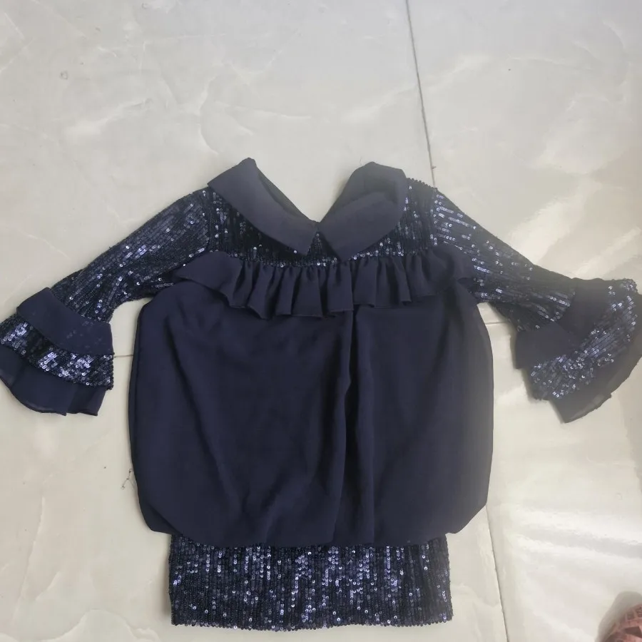 شومیز مجلسی سورمه ای