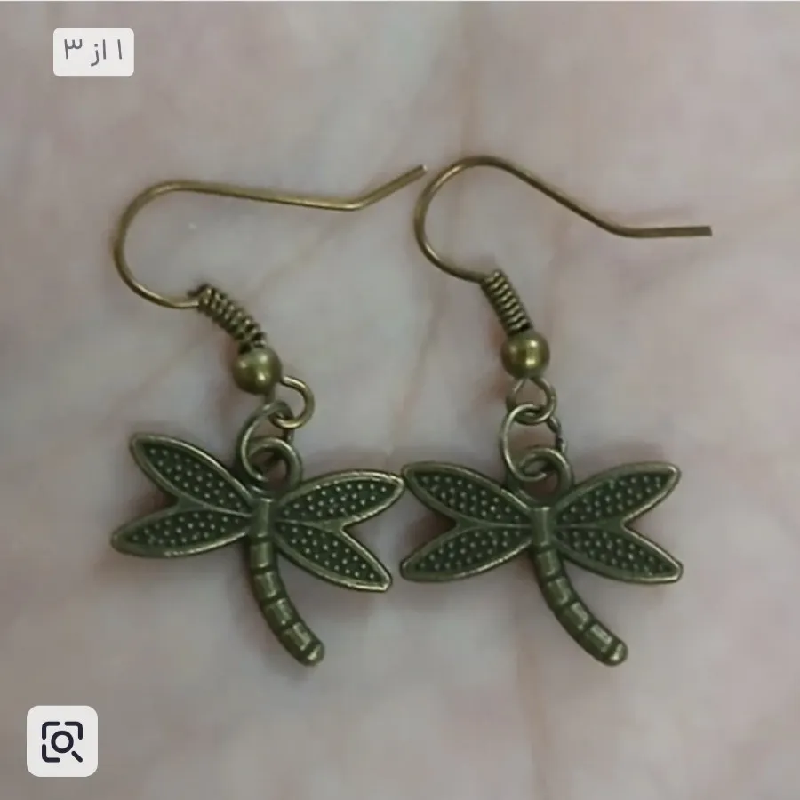 گوشواره طلایی و برنزی