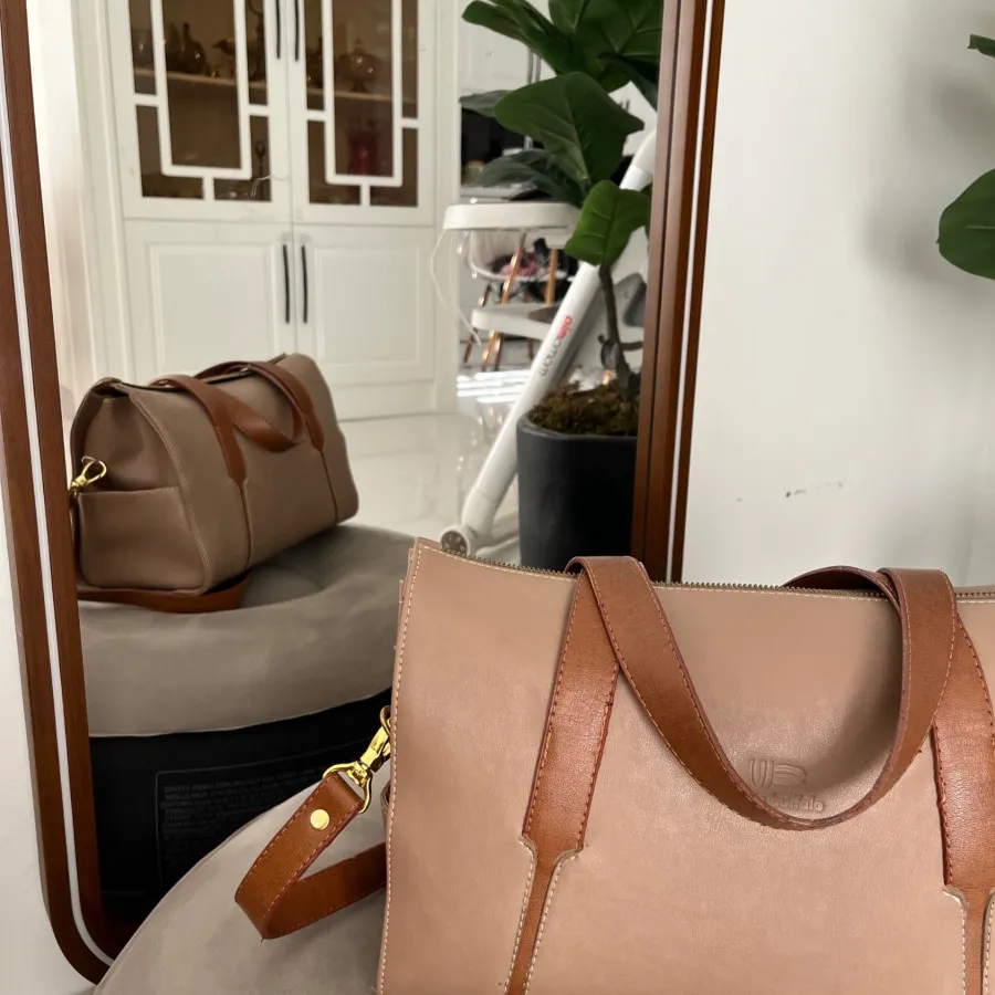 کیف چرم بوفالو سفید