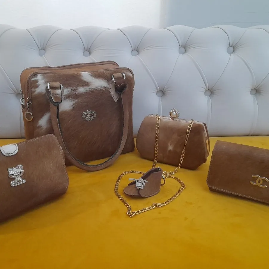 ست کیف چرم طبیعی دستدوز