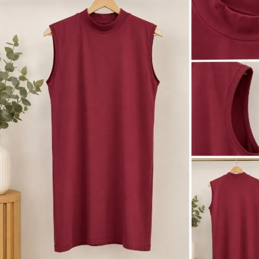 تونیک sleeveless زرشکی