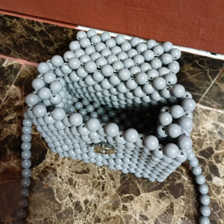 مینی بگ مهره ای طوسی