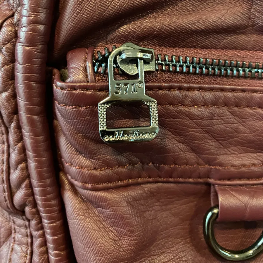 کیف چرم وارداتی سماقی رنگ