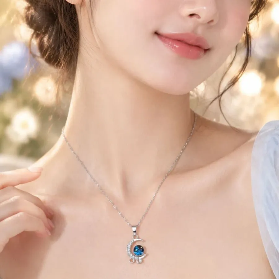 گردنبند حلقه ماه و کهکشان
