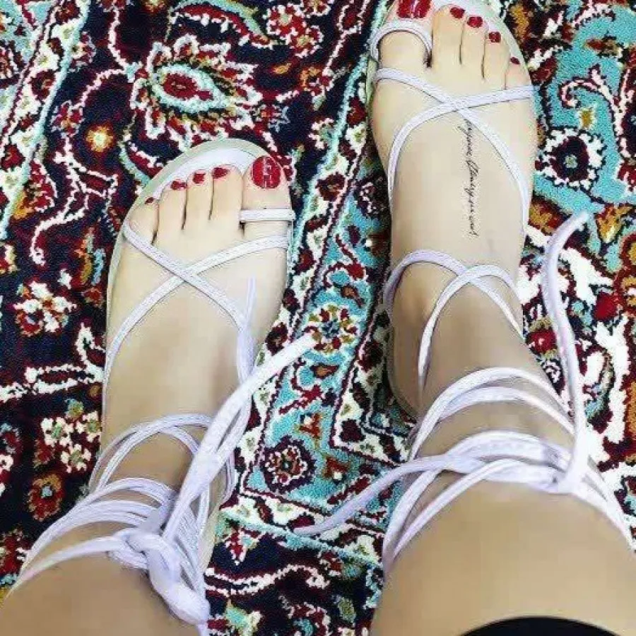 صندل بند بلند یاسی رنگ
