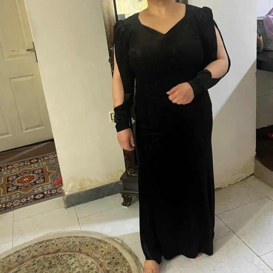 پیراهن مخمل لمه مدل ماهی