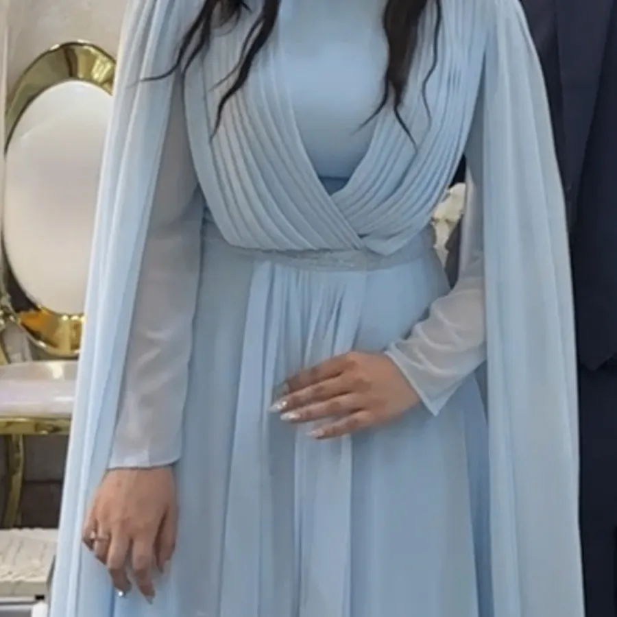 لباس مجلسی آبی یخی