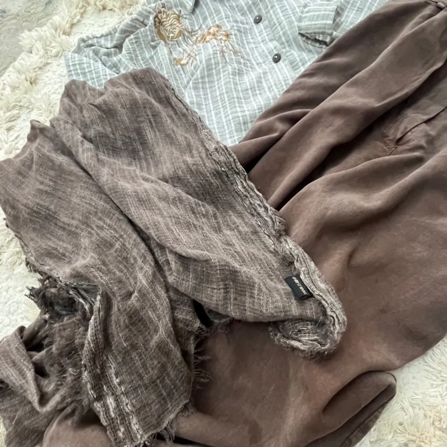 شلوار سیلک نسکافه ای