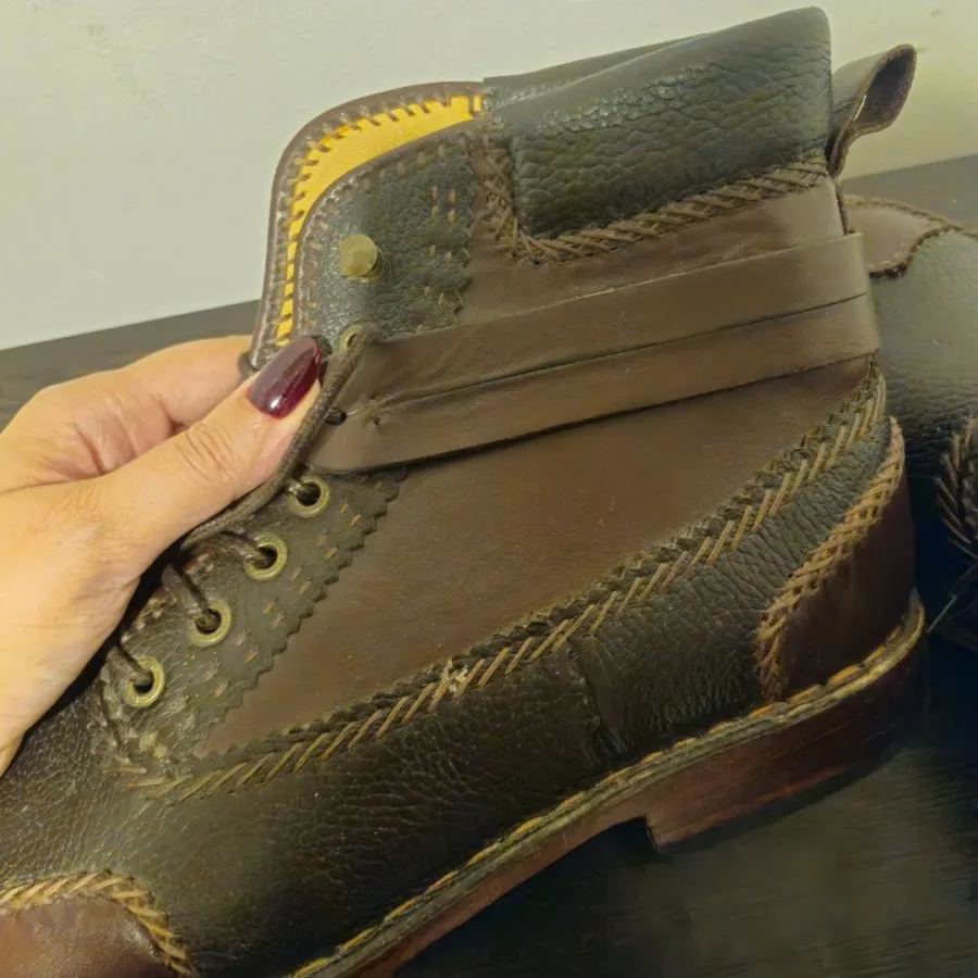 بوت مردانه دستدوز چرم گاو