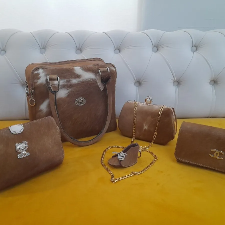 ست کیف چرم طبیعی دستدوز خ
