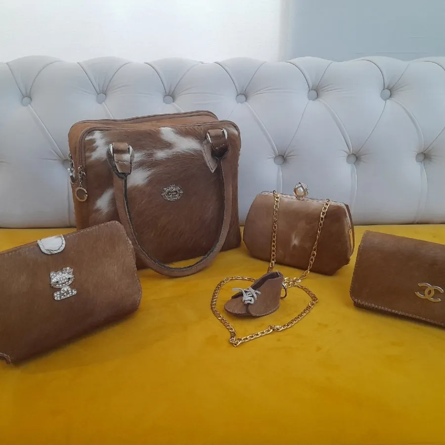 ست کیف چرم طبیعی دستدوز خ