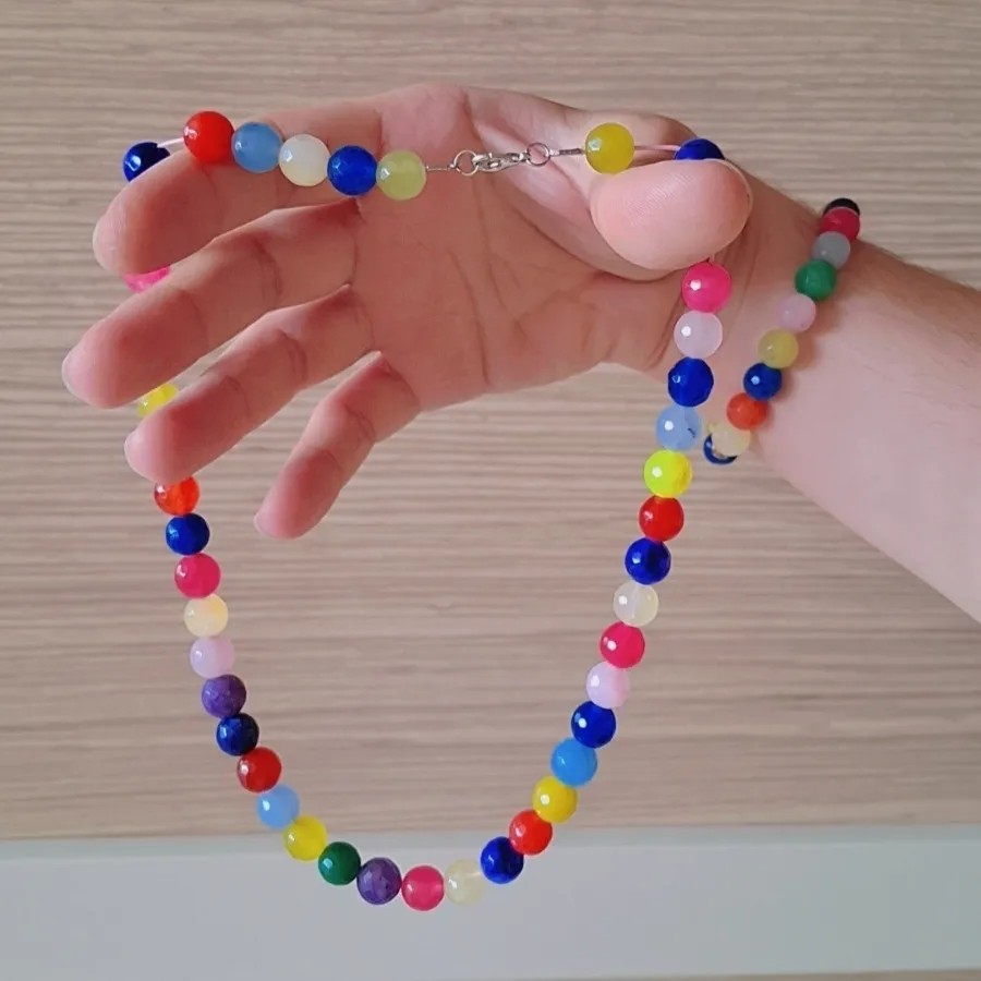 گردنی و دستبند سنگ عقیق