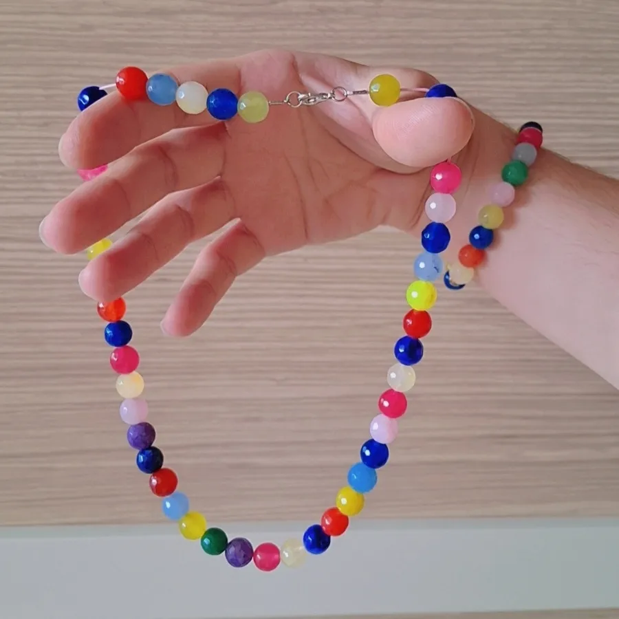 گردنی و دستبند سنگ عقیق