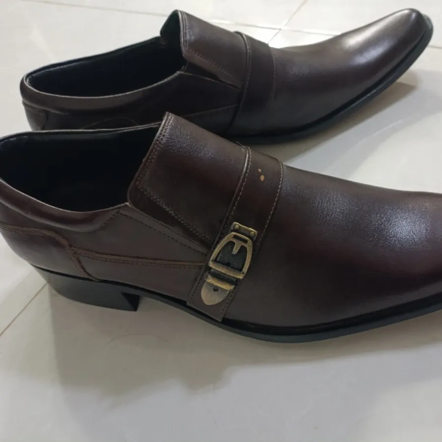 کفش چرم قهوه ای