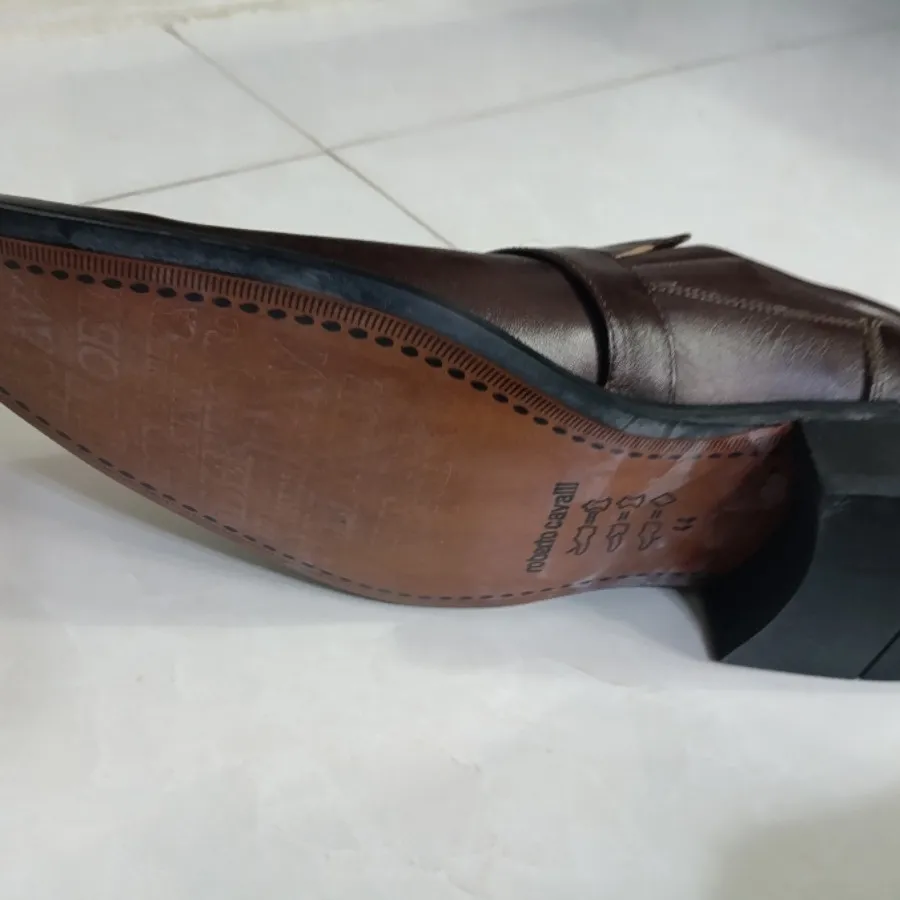 کفش چرم قهوه ای