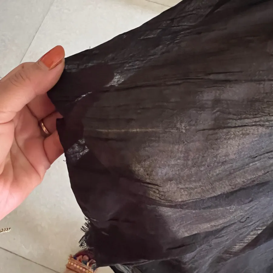 شال حریر نخ مشکی