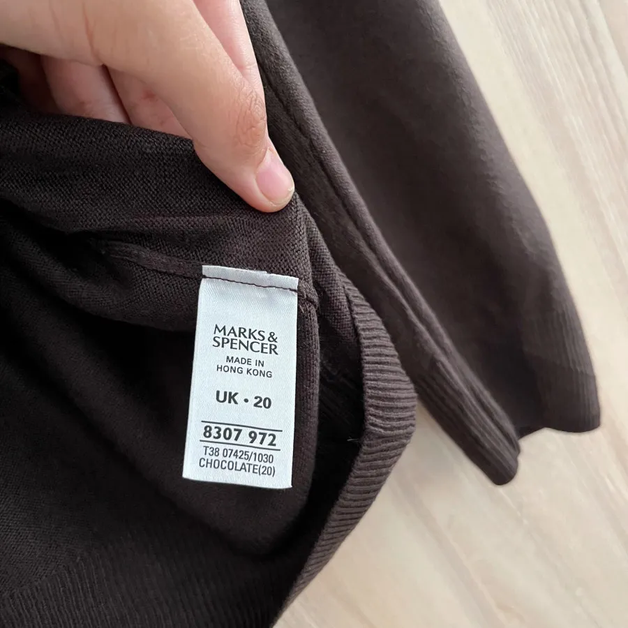 بلوز بافت قهوه ای برندm&s