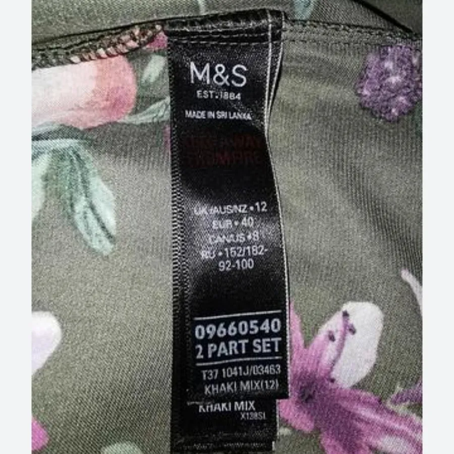 شلوار ساتنی طرح دار M&S