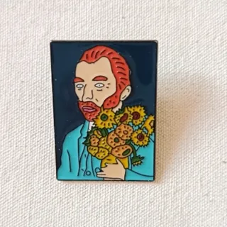 بج سینه فلزی طرح ون‌گوگ