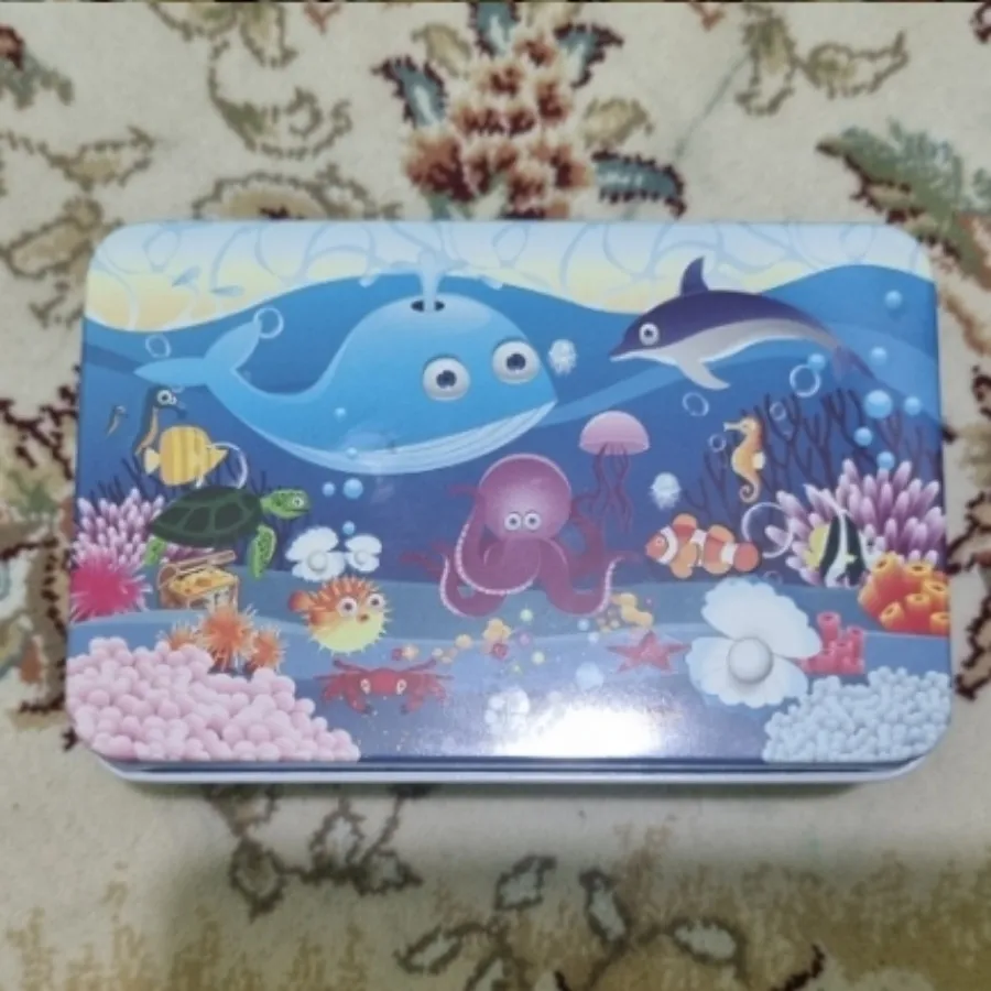 پازل بچگانه با جعبه فلزی