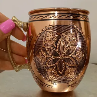 لیوان مسی الماس تراش