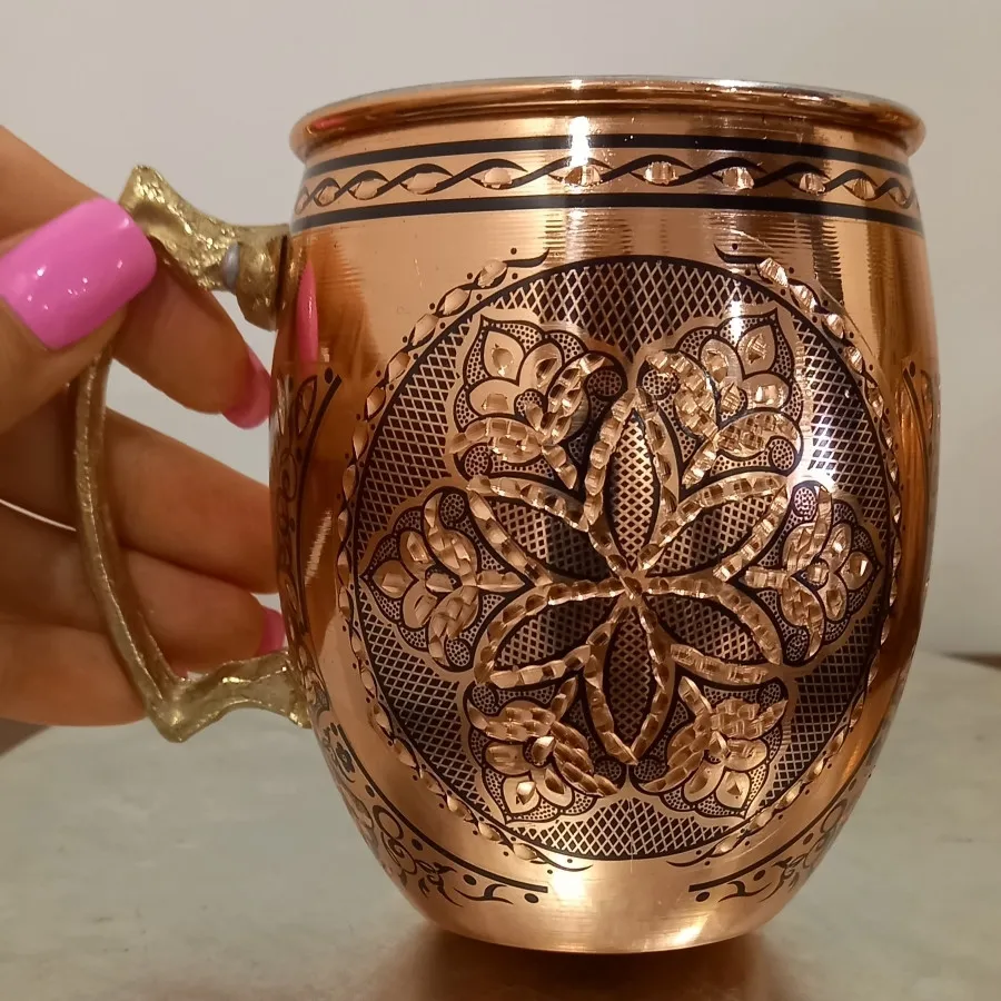 لیوان مسی الماس تراش