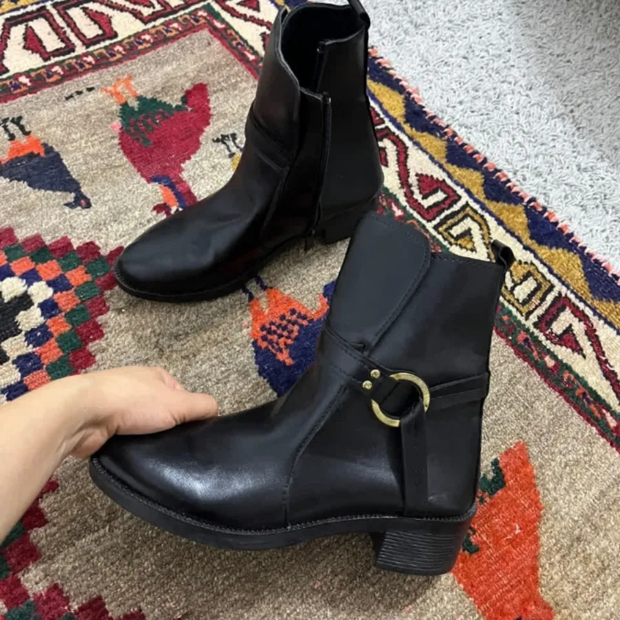 بوت چرم مشکی