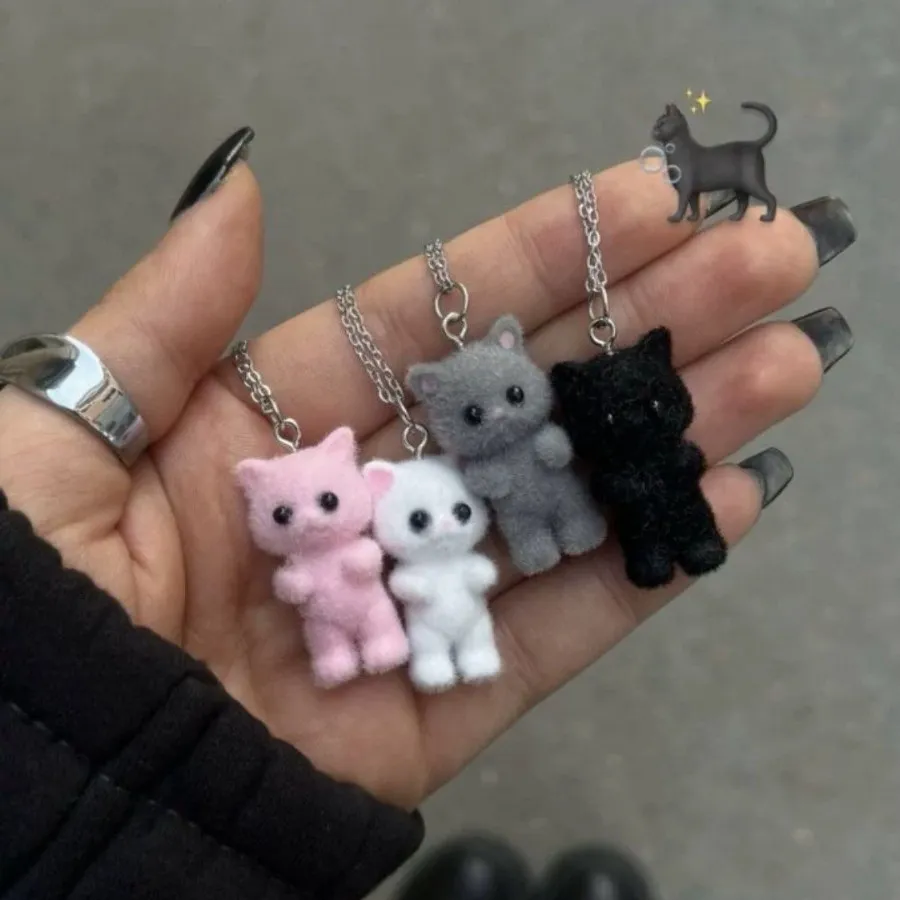 گردنبند آویز گربه پشمالو
