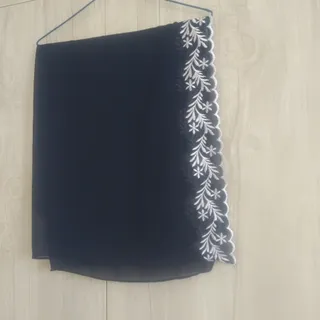 شال کرپ حاشیه طرحدار
