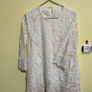 شومیز سفید گیپور