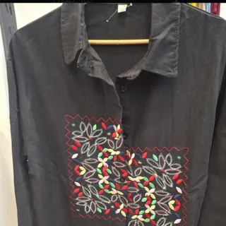 شومیز کتان گلدوزی شده