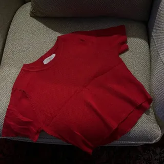 تیشرت بافت قرمز زارا zara
