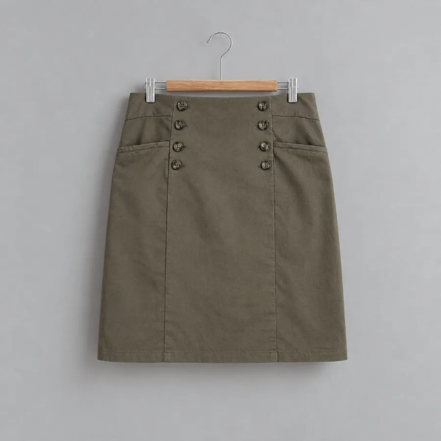 دامن کتان یشمی برند H&M