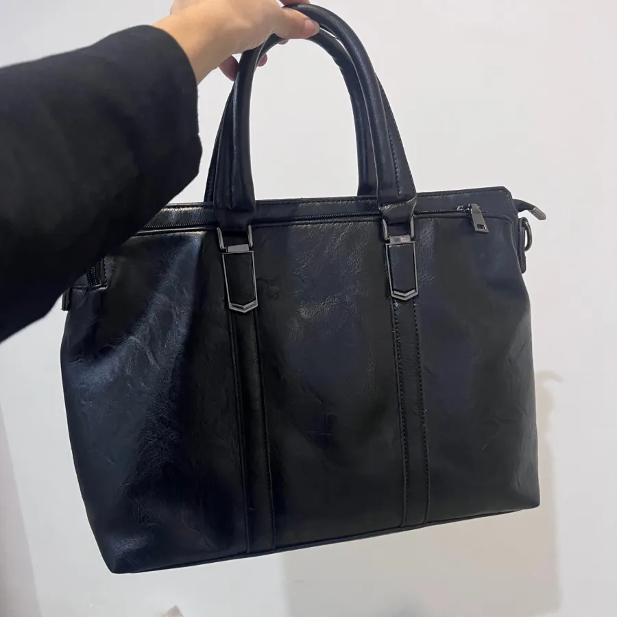 کیف چرم مشکی اداری