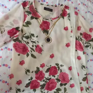 شومیز گلدار حریر
