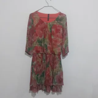 پیراهن حریر گلدار دخترانه