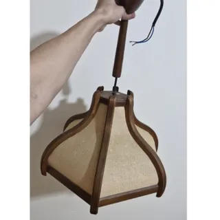 لوستر چوبی تک شعله