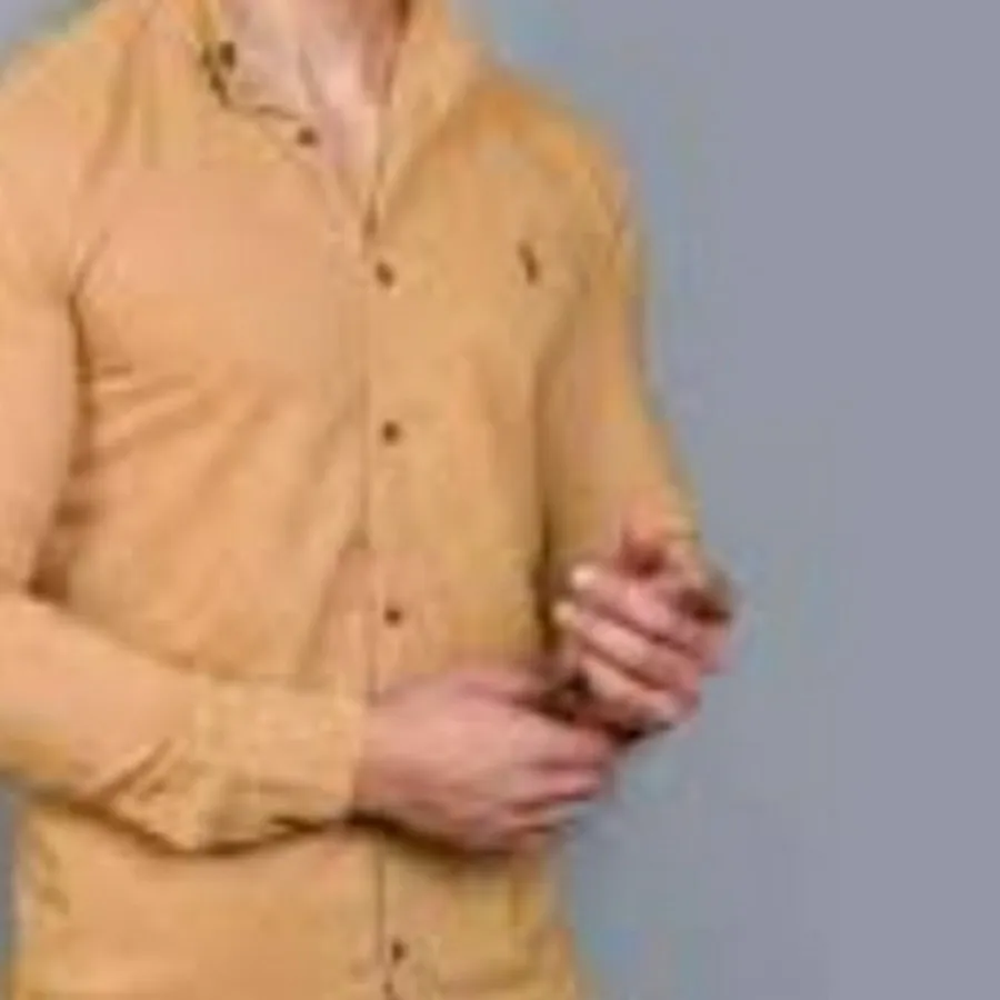 پیراهن مردونه خردلی
