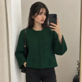 کت فوتر آستردار سبز