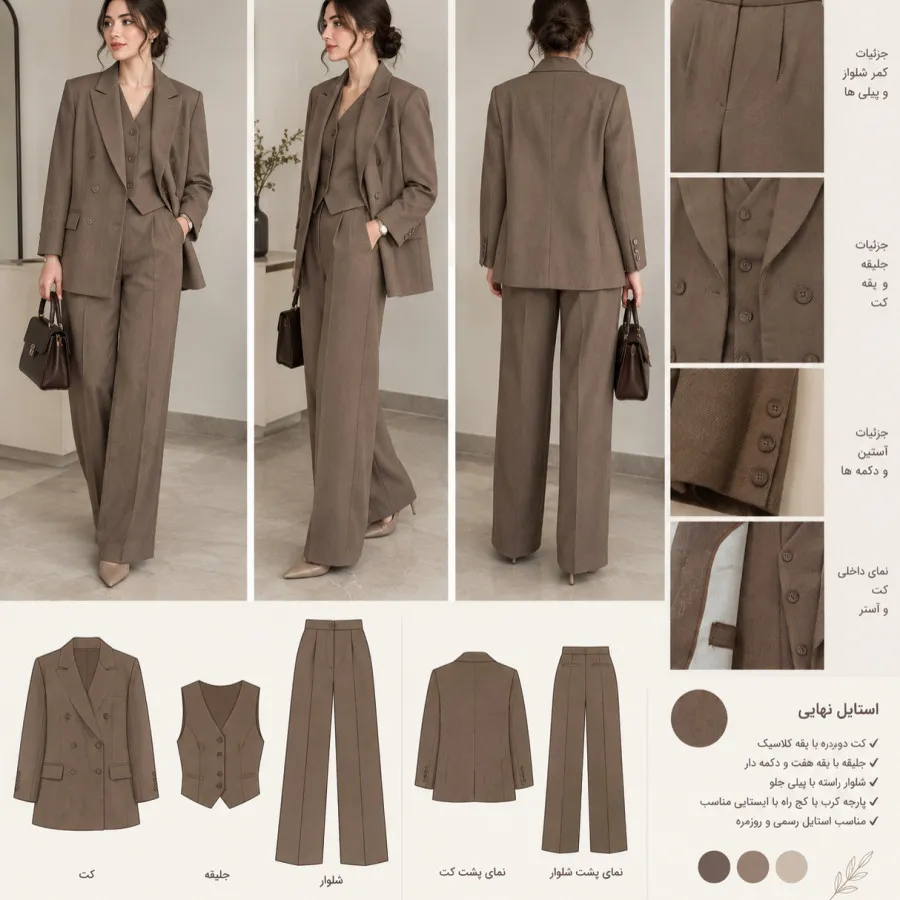 ست سه تیکه کت و شلوار