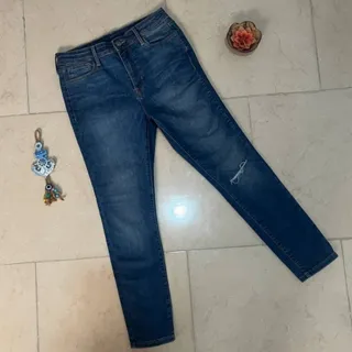 شلوار جین اسکینی زاپدار