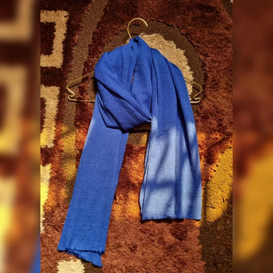 شال آبی سوپر نخ